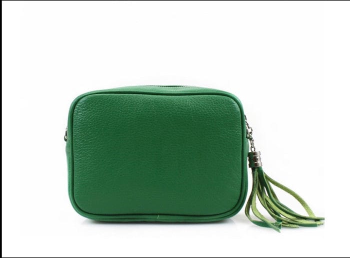 Leather Cross Body Bag - Green