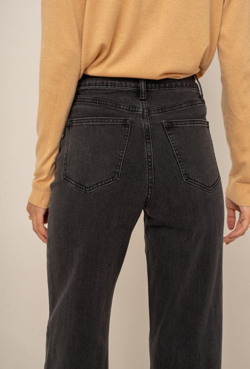 Wide Leg Dark Grey Jeans