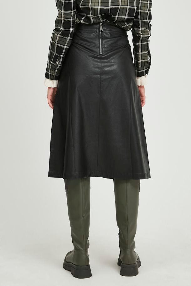 Faux leather A line skirt