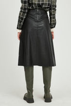 Load image into Gallery viewer, Faux leather A line skirt
