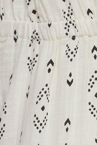 Cream and black woven sundress
