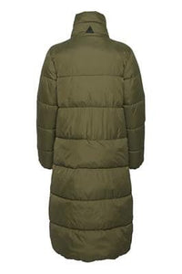 Quilted Coat  - Olive Green