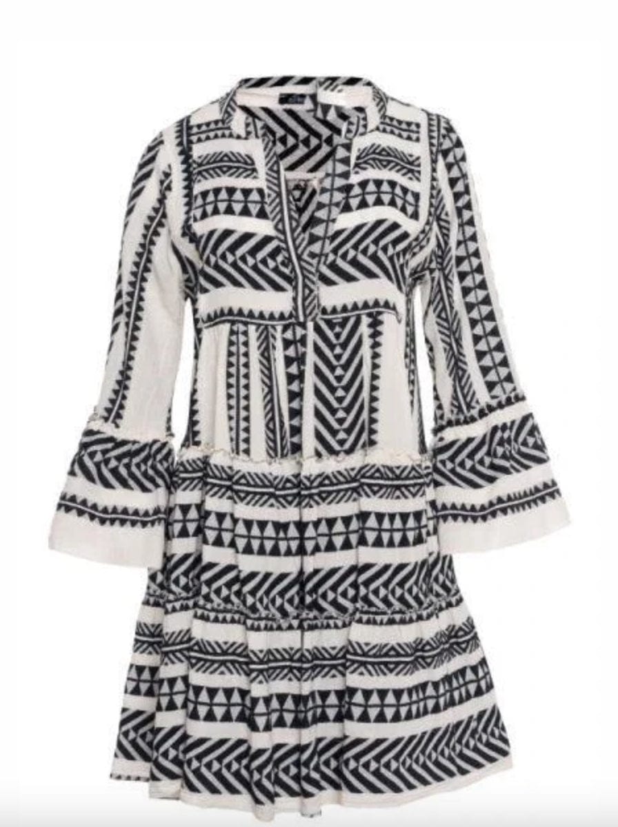 Aztec mini dress - Black