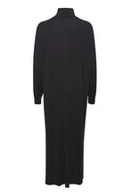Load image into Gallery viewer, Funnel Neck Long knitted Dress - Black
