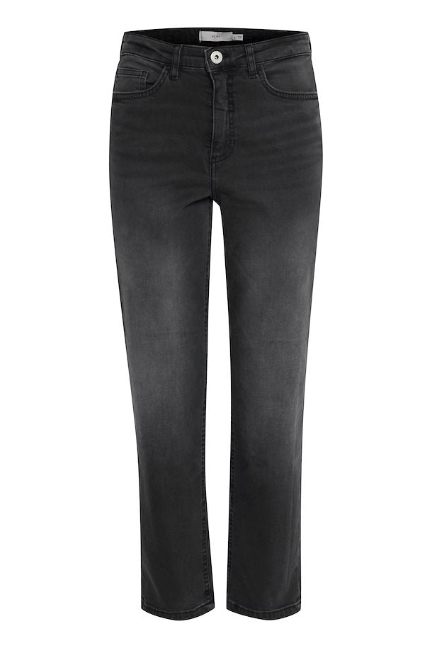 Straight Leg Jeans - Washed Grey