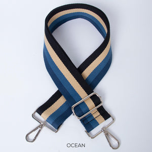 Leather Cross Body Bag - Navy