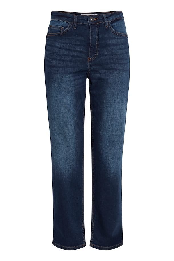 Straight Leg Jeans - Dark Blue