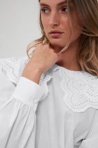 Broderie Anglais collar blouse