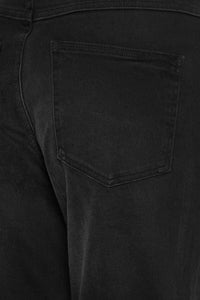 Straight Leg Jeans - Washed Black
