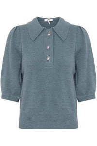 Short Sleeve Jumper with Collars