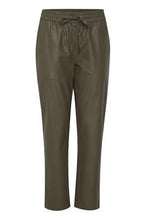 Load image into Gallery viewer, Khaki Faux Leather Joggers
