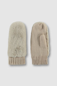 Faux Fur Mittens - Angora