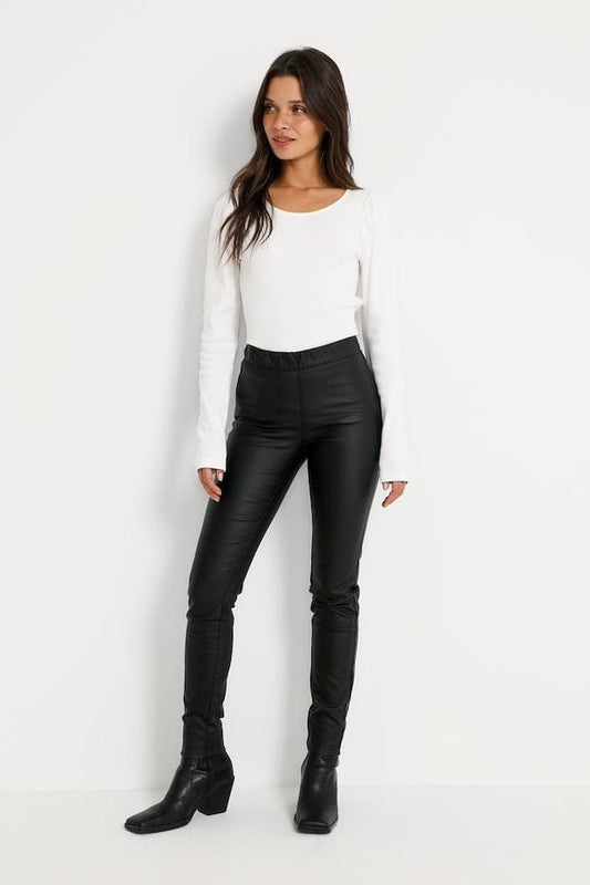 Black Faux Leather Leggings