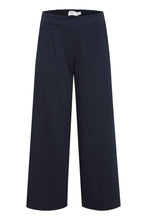 Load image into Gallery viewer, Navy Cropped Jersey Trousers
