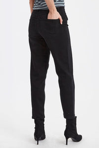 Straight Leg Jeans - Washed Black