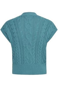 Peacock cable short sleeve knit