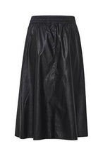 Load image into Gallery viewer, Black Faux Leather Skirt
