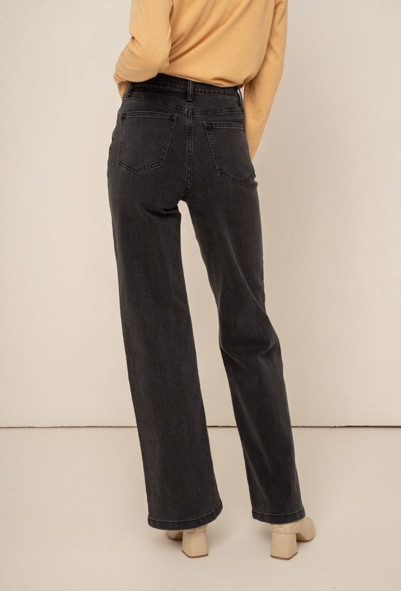 Wide Leg Dark Grey Jeans