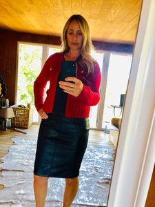 Pleather pencil skirt