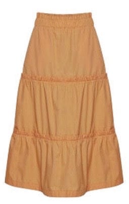 Orange Midi Skirt