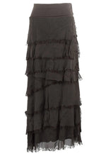 Load image into Gallery viewer, Tiered Torn Silk Skirt
