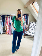 T shirt with floaty sleeves - Green