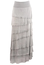 Load image into Gallery viewer, Tiered Torn Silk Skirt

