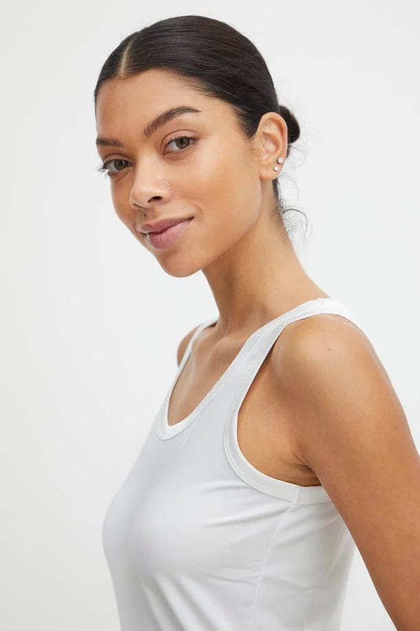 White Vest With Satin Edge