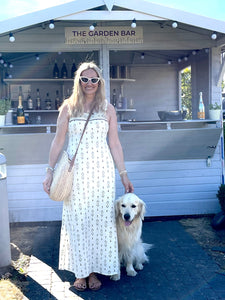 Cream and black woven sundress