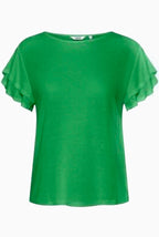 T shirt with floaty sleeves - Green