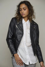Load image into Gallery viewer, Soft Leather Biker Jacket = This jacket is to order and delivery is within 7-10 days
