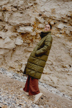 Load image into Gallery viewer, Quilted Coat  - Olive Green

