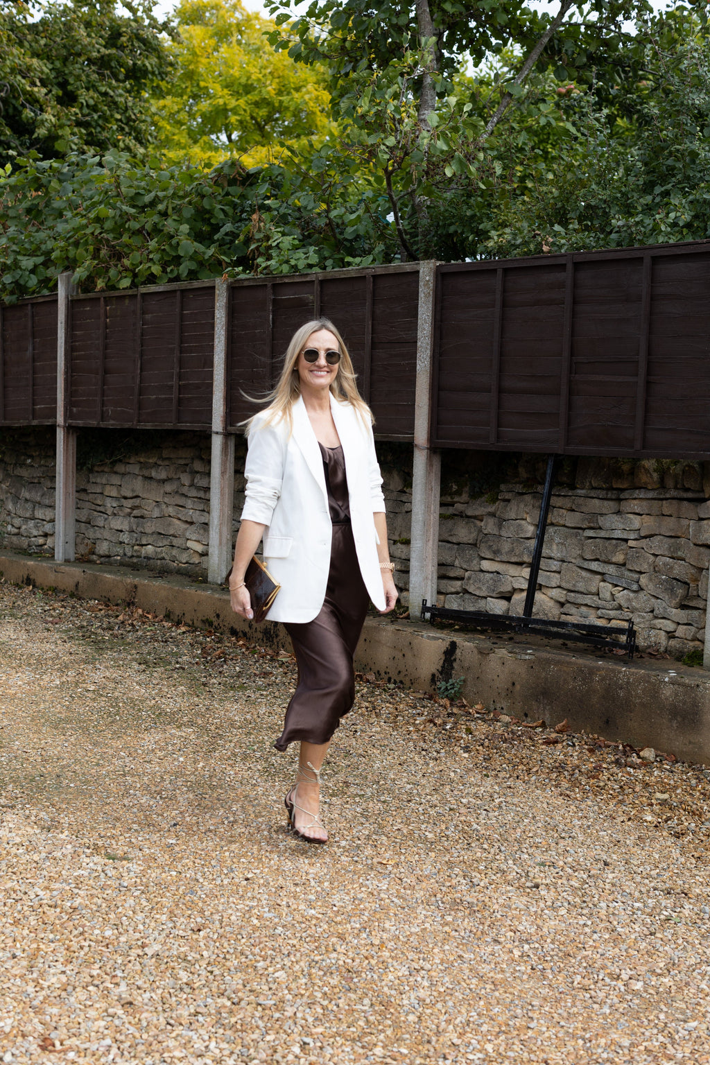 Satin Slip Skirt - Chocolate Brown