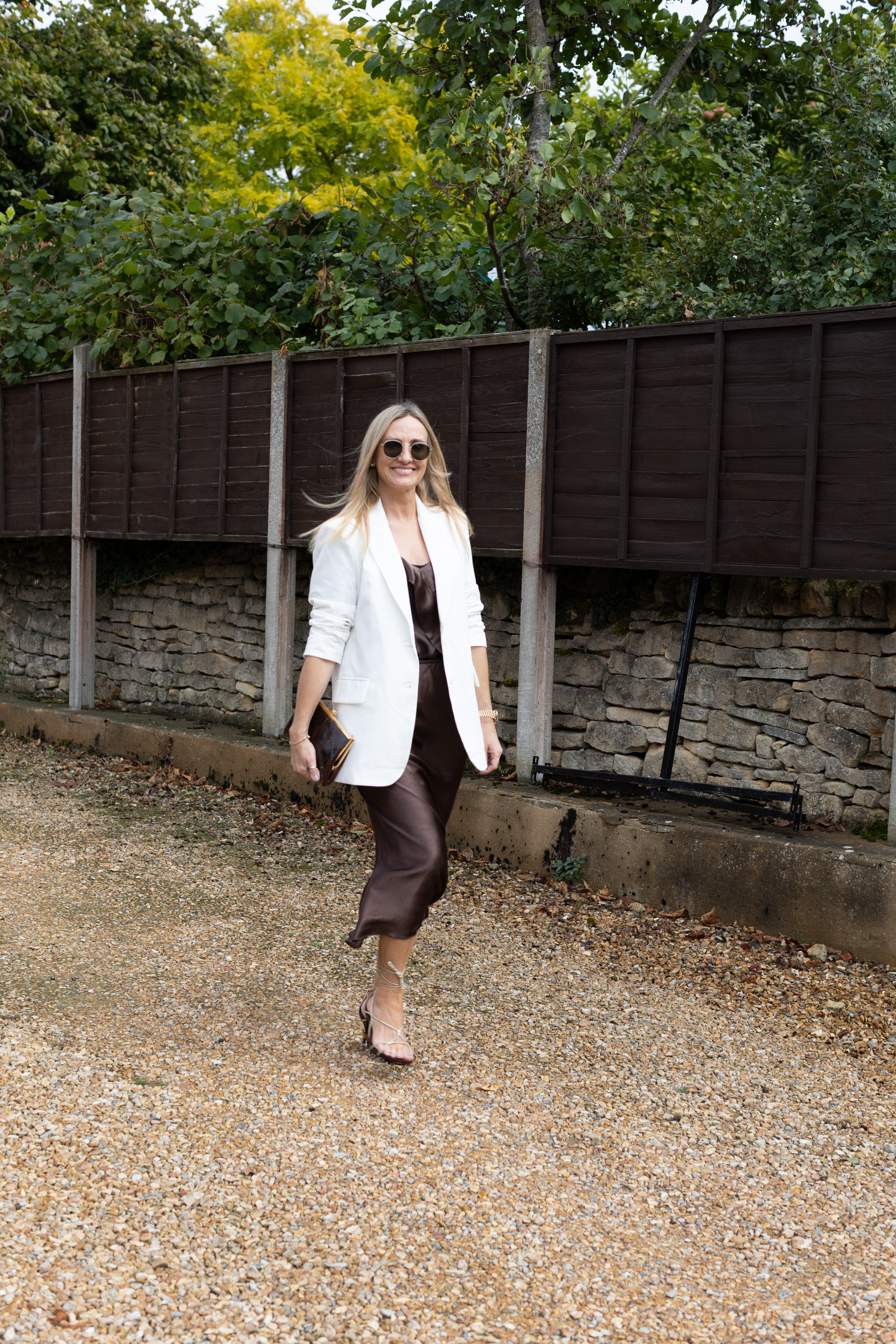 Satin Slip Skirt - Chocolate Brown