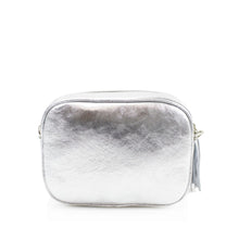 Load image into Gallery viewer, Leather Cross Body Bag - Silver
