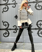 Breton Jumper - Cream/Black