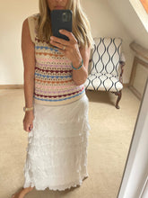 Load image into Gallery viewer, Tiered Torn Silk Skirt
