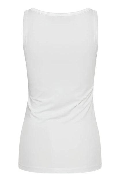 White Vest With Satin Edge