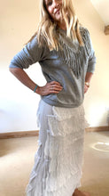 Load image into Gallery viewer, Tiered Torn Silk Skirt
