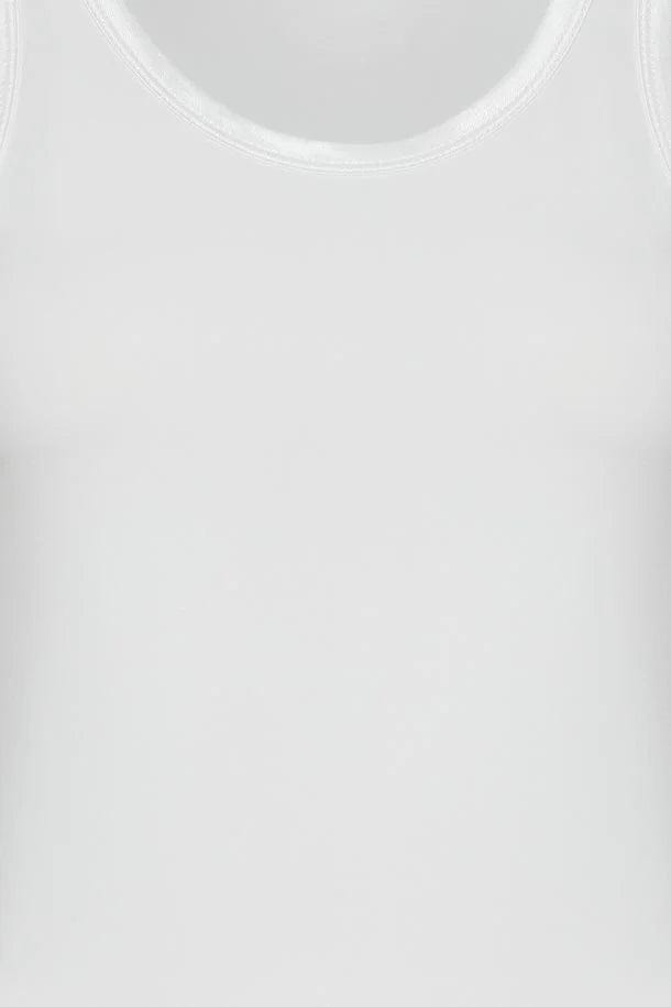 White Vest With Satin Edge