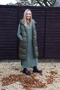 Quilted Gilet - Olive