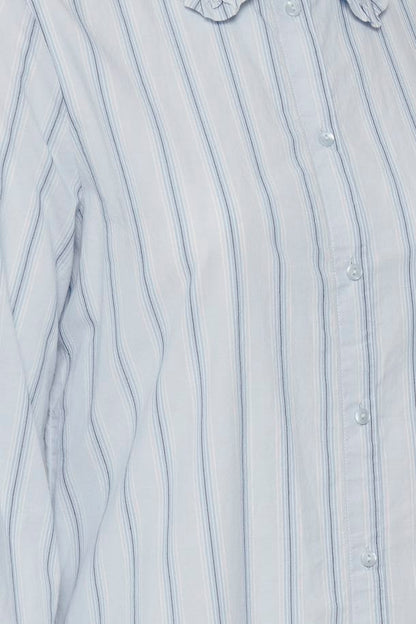 Blue Pinstripe Shirt Dress