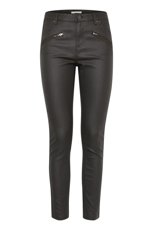 Coated Jeans - black