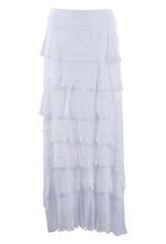 Load image into Gallery viewer, Tiered Torn Silk Skirt
