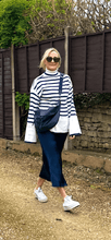 Load image into Gallery viewer, Breton Jumper - White/Blue Stripe
