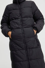 Quilted Coat  - Black