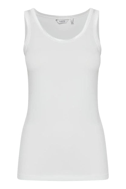 White Vest With Satin Edge