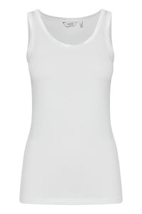 White Vest With Satin Edge