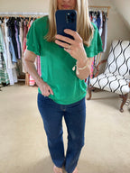 T shirt with floaty sleeves - Green