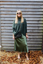 Load image into Gallery viewer, Satin Slip Skirt - khaki
